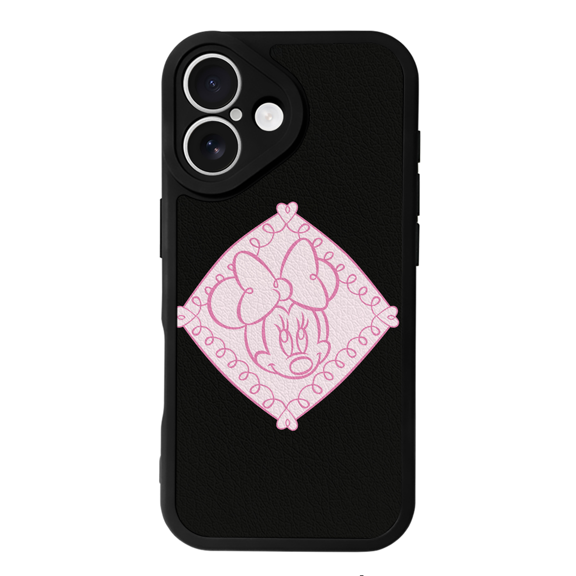 （画像用） ミッキーマウス Mickey Mouse 【iPhone 16シリーズ対応】シリコンスマホケース（レザー調） 材質：シリコン